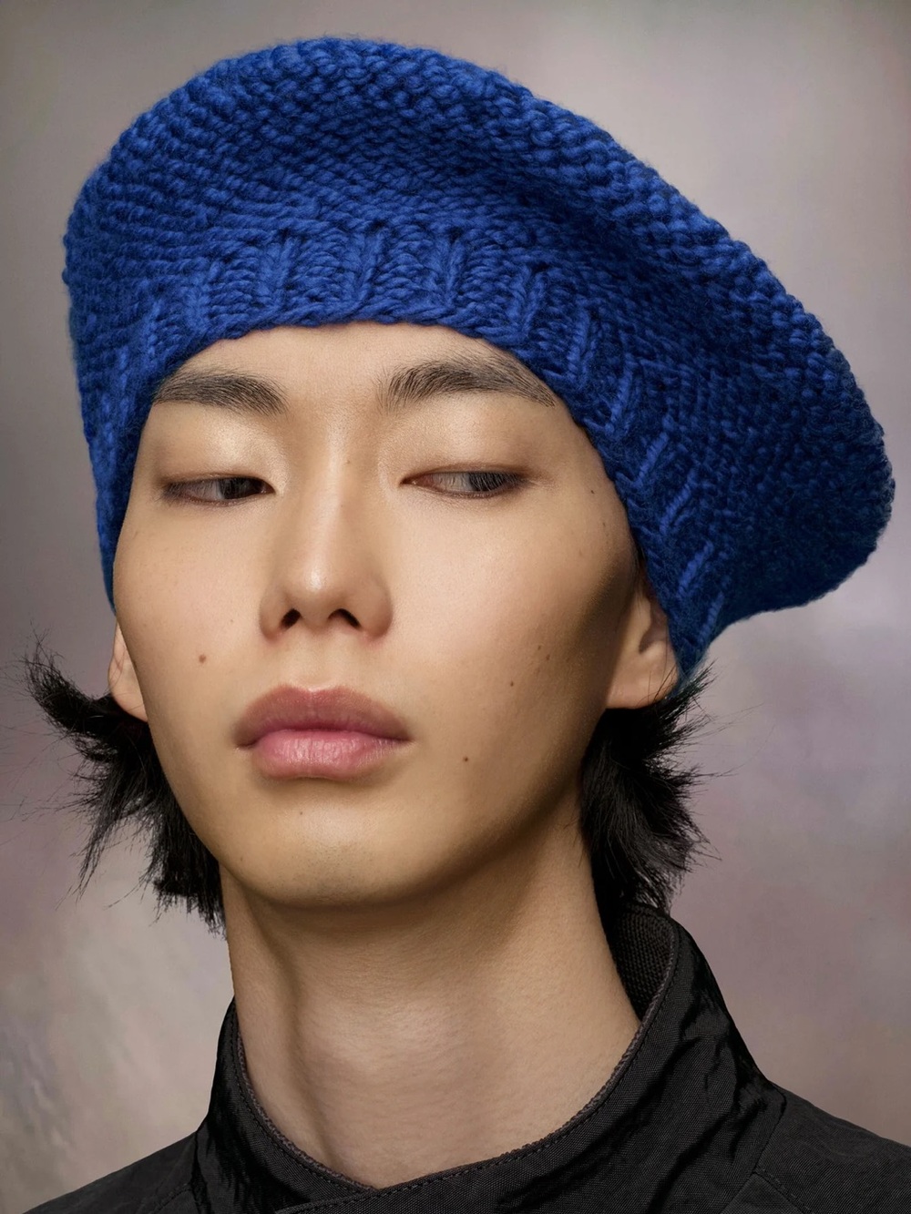 Maison Martin Margiela Blue Knit Beret